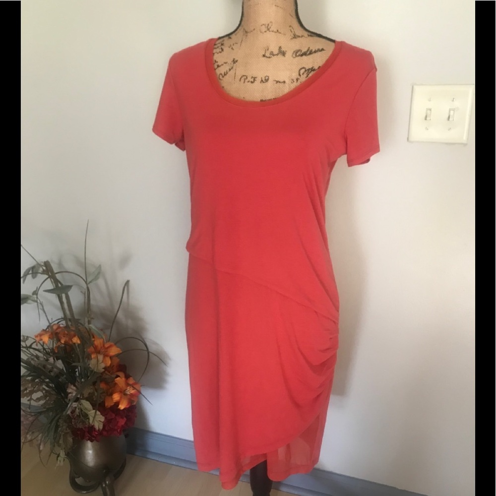 NWT Halcyon Asymmetrical Cinched Waist Dress S